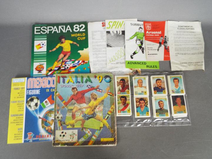 Lot to include a complete Italia 90 World Cup sticker album (Yugoslavian issue), taped,
