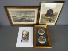 Lot to include two framed prints, a wate