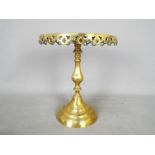 A good quality brass pedestal stand with