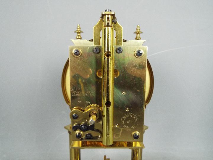 A Schatz 49 ‘Rosenthal’ model 400-day torsion clock in dark blue porcelain with decorative gilded - Image 4 of 7
