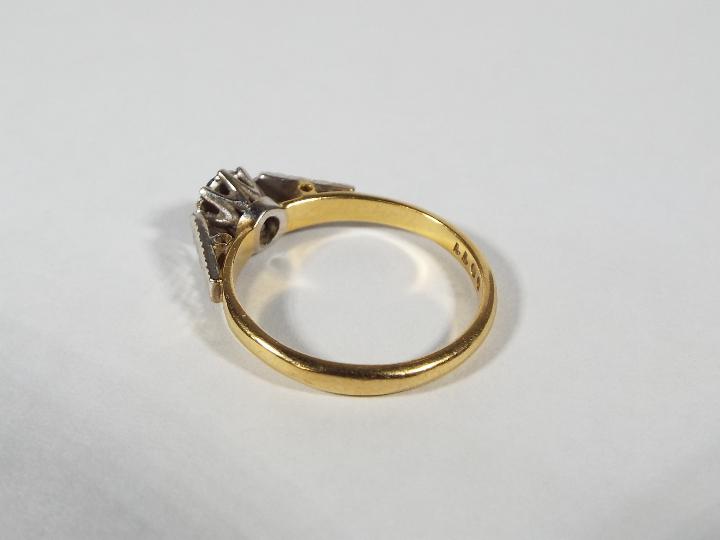 An 18ct gold illusion set diamond ring, size L½, approximately 2. - Image 3 of 5