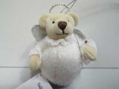 Janis Presbury / Waldron - Silver Angel Teddy Bear. Label. high 9cm.