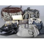 A collection of various handbags.
