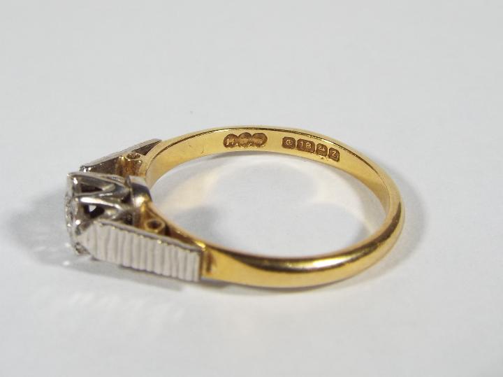 An 18ct gold illusion set diamond ring, size L½, approximately 2. - Image 5 of 5