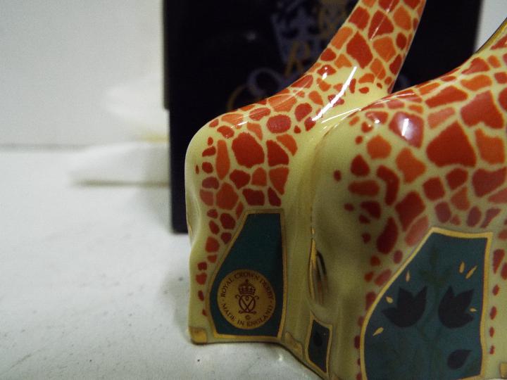 Royal Crown Derby - Giraffes. Multicoloured with Gold highlights. - Image 3 of 4