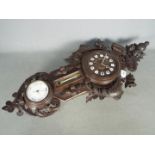 A Late 19th century decorative cartel style wall clock compendium,
