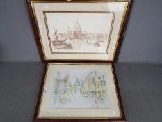 Two prints one after Stanley Selwood Ballard depicting St Pauls Cathedral,