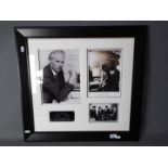 The Beatles - Framed autograph montage comprising an image of Brian Epstein at The Cavern in 1962,