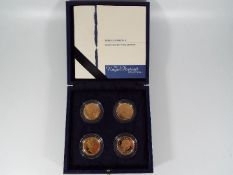 Gold Sovereigns - Queen Elizabeth II Gold Portrait Collection comprising four encapsulated full