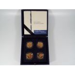 Gold Sovereigns - Queen Elizabeth II Gold Portrait Collection comprising four encapsulated full