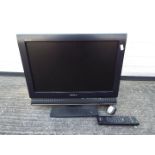 A Sony LCD digital colour television set, 19 inch screen.model KDL-19L4000, with remote.