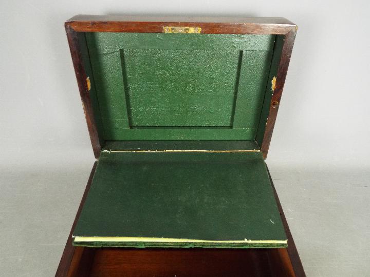 A late 19th / early 20th century travelling toilet case with fitted interior, - Image 4 of 6