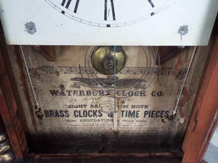 An American Waterbury column wall clock, - Image 4 of 6