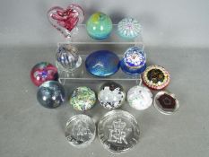 A good collection of paperweights to include Perthshire, Caithness, Mdina, Murano,