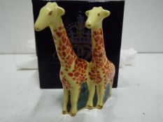 Royal Crown Derby - Giraffes. Multicoloured with Gold highlights.