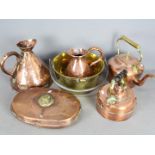 A quantity of copper and brassware.