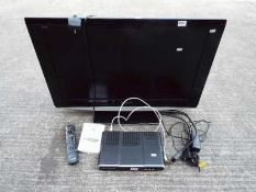 A Panasonic Viera 32" television model TX-32LXD85 and a Freeview receiver.