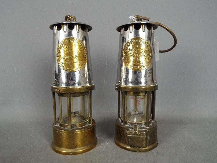 Two Protector Lamp & Lighting Co Ltd Type 6 safety lamps,