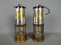 Two Protector Lamp & Lighting Co Ltd Type 6 safety lamps,