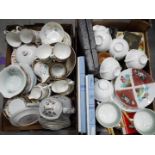 A mixed lot comprising glassware, plated ware, treen, ceramics to include Shelley, Royal Doulton,
