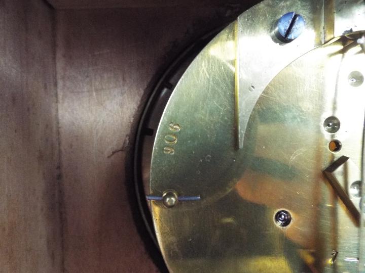 A wood cased mantel clock, marked to the dial Brocot A Paris r. - Image 7 of 8