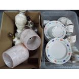 Job lot - a collection of dinner and tea wares with stylised floral decoration and a quantity of