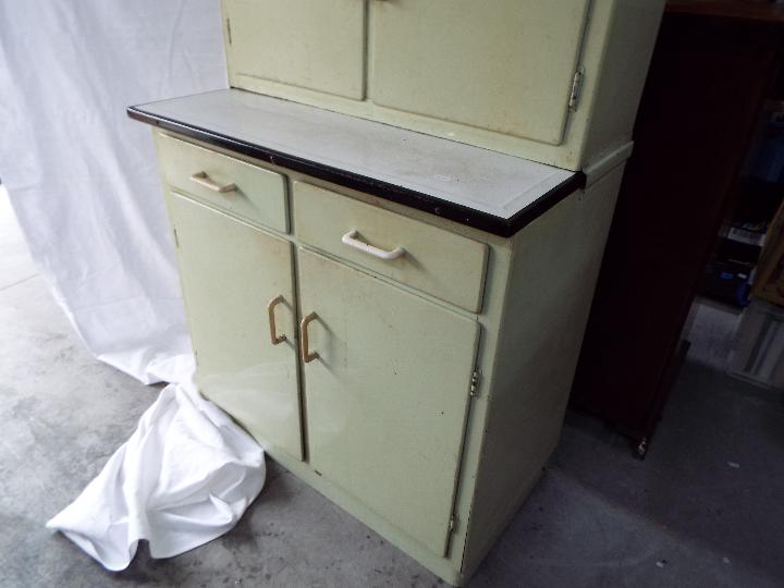 A vintage wood and metal kitchen unit measuring approximately 173 cm x 83 cm x 48 cm. - Image 2 of 5