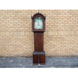 An early 19th century oak and mahogany cased 8-day longcase clock,