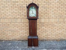 An early 19th century oak and mahogany cased 8-day longcase clock,