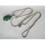 Two Silver necklaces,