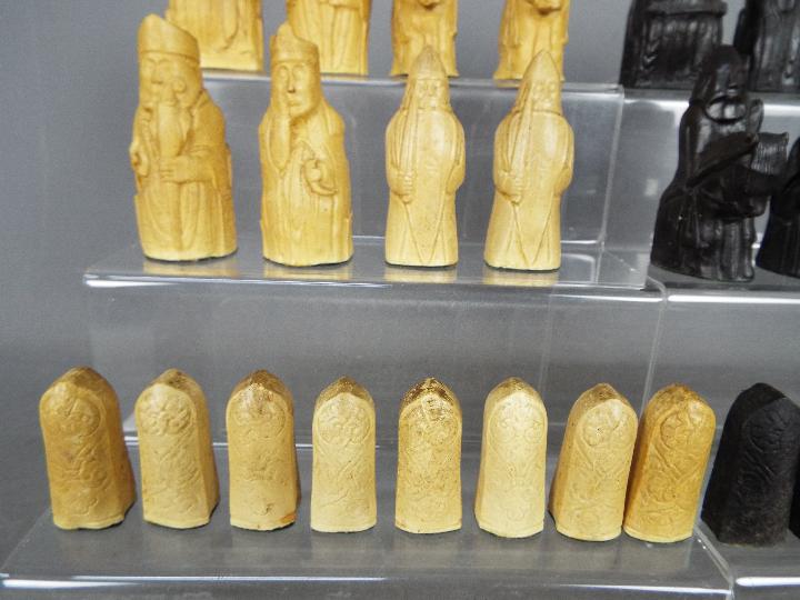 A 'Lewis Chessmen' chess set, 8.5 cm king. - Image 3 of 5