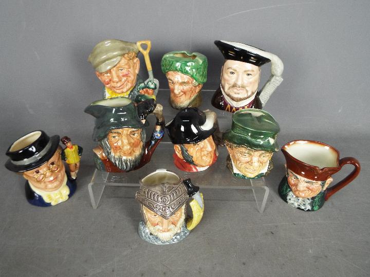 - A collection of Royal Doulton character jugs to include Royal Doulton Henry VIII D6647,