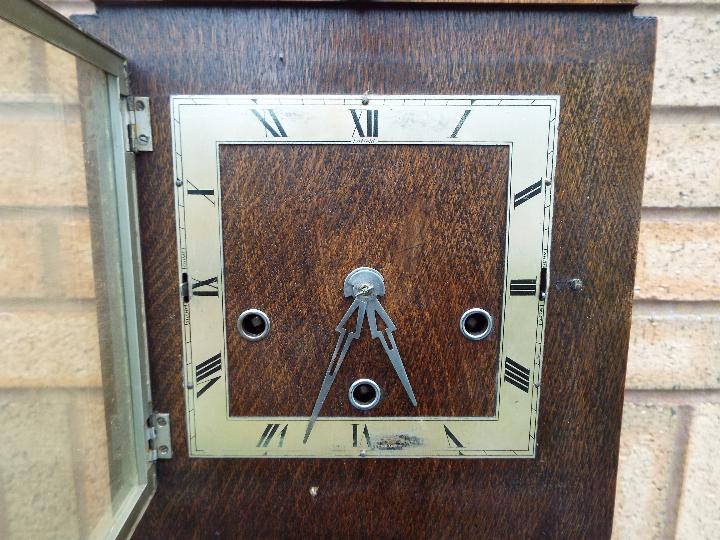 An oak cased Enfield granddaughter clock with pendulum, - Image 3 of 4