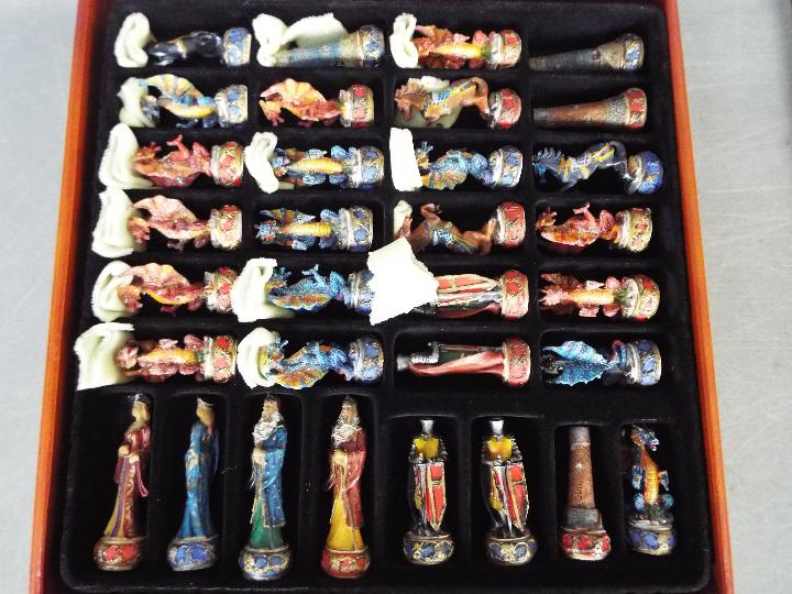 A 'Wizards and Dragons' chess set. - Image 2 of 4