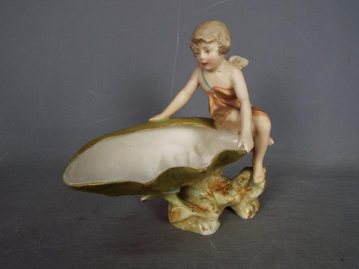 Royal Dux - Two figural shell centrepieces, largest approximately 19 cm (h). - Image 4 of 5