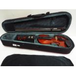 Allieri - Violin in case with bow.