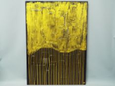 Piero Montanelli - A contemporary, abstract acrylic on canvas, monogrammed verso by the artist,