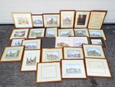 Job Lot - John Platts and others - a quantity of watercolours by John Platts depicting various UK