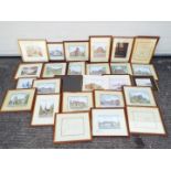 Job Lot - John Platts and others - a quantity of watercolours by John Platts depicting various UK