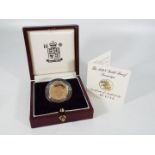 Sovereign - 1998, gold proof, encapsulated full sovereign (approximately 8 grams),