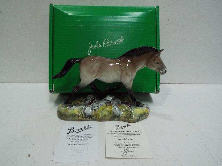 John Beswick - Przewalski's Wild Horse - 649/1000. Box and certificate. 17cm high. - Image 2 of 4