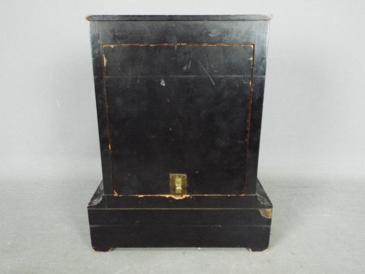 A wood cased mantel clock, marked to the dial Brocot A Paris r. - Image 8 of 8