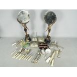 Lot to include white metal trinket boxes,