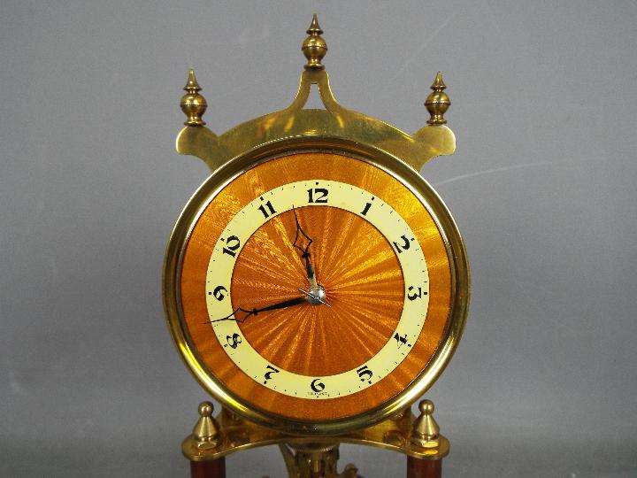 An Art Deco 400-day torsion clock in orange/ bronze lacquer finish, - Image 2 of 6