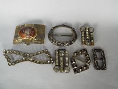 A bag of vintage shoe buckle