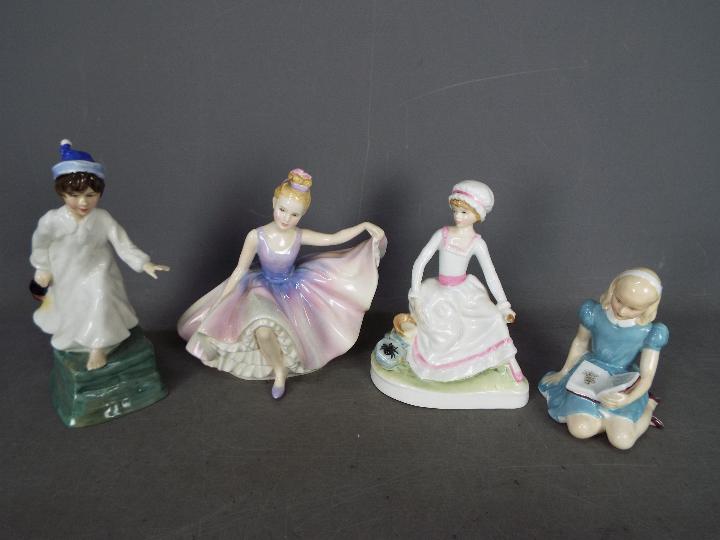 Royal Doulton - Four figurines comprising two from the Nursery Rhymes Collection to include #