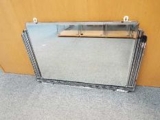 An Art Deco bevelled wall mirror, approx