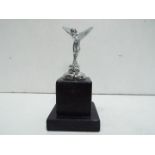 Chrome Flying Lady on Black marble plint