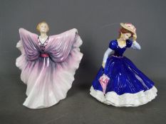 Royal Doulton - Two lady figurines compr