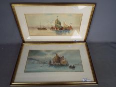 Two framed watercolours of maritime them